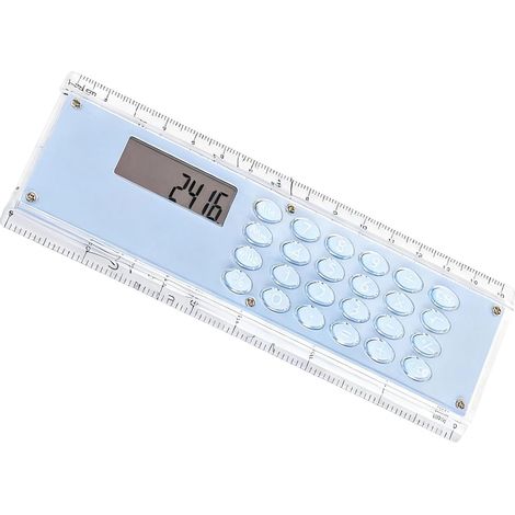 Règle double fine de 15 cm avec calculatrice électronique, outil (1/5)