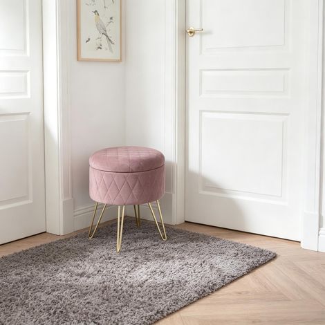 Fauteuil de rangement rond, fauteuil d'appoint avec compartiment de rangement intégré (1 unité) (1/5)