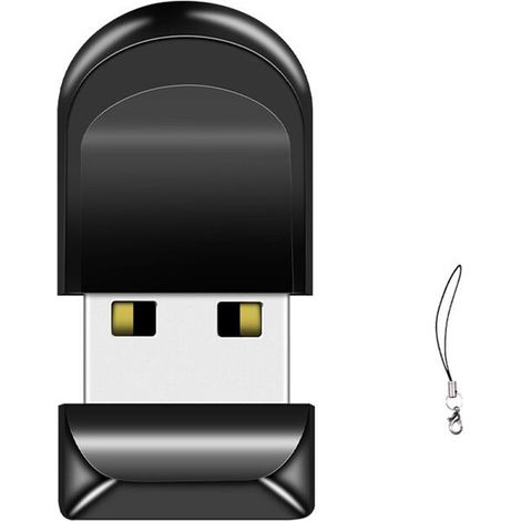 Clé USB mini noire étanche haute vitesse 32 Go, clé USB portable pour stocker vos souvenirs sur votre ordinateur (1/3)