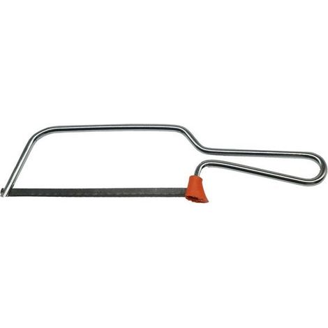 Scie à métaux mini 150 mm – Lame en acier carbone avec 24 dents – Coupe précise pour bois et métal – Poignée en acier ergonomique
