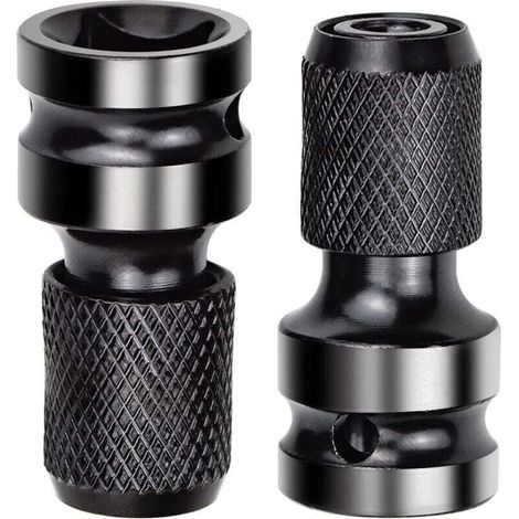 Adaptateur 2 pièces 1/2" carré vers 1/4", adaptateur pour clé à chocs, convertisseur à dégagement rapide pour clé à cliquet à chocs et porte-embouts de tournevis (1/4)