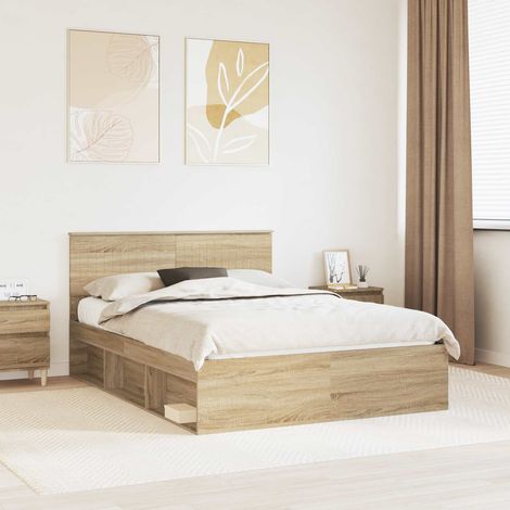 Bettrahmen Sonoma 140 x 190 cm Massives Kiefernholz