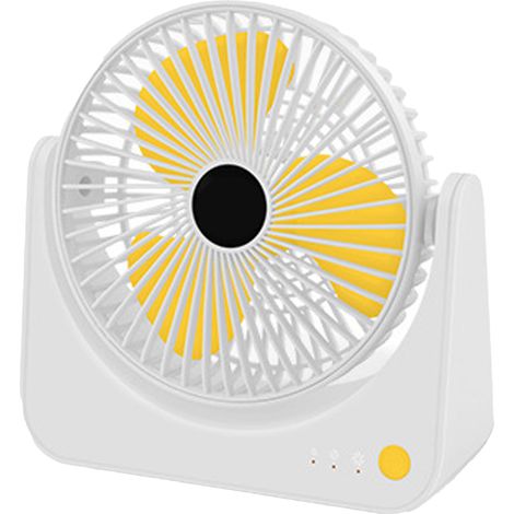 Ventilateur de bureau USB rechargeable silencieux, mini portable blanc pour maison étudiant dortoir bureau (1/5)