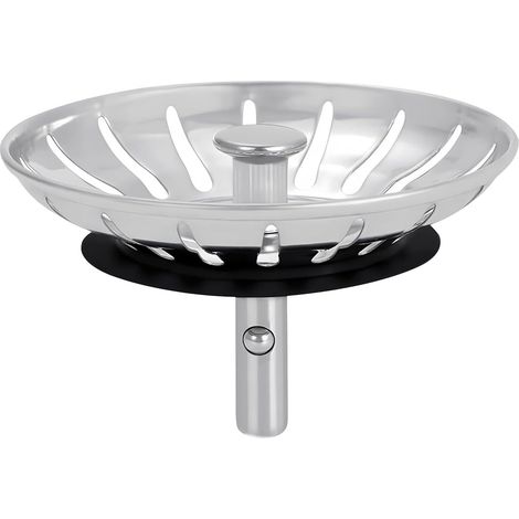 Bouchon evier Cuisine, Bouchon d'évier en Acier Inoxydable Filtre Cuisine Universel Bouchon de vidange Universel en Acier Inoxydable Remplacement de Crépine d'Évier 80 mm pour Salle de Bain Cuisin