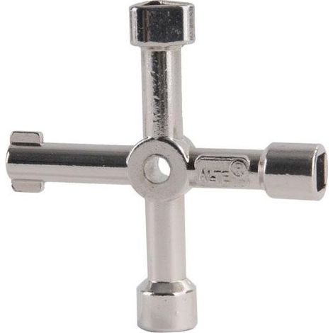 CHIAVE CHIAVI UNIVERSALE A CROCE PER CASSETTE CONTATORE GAS ENEL ACQUA ALTE