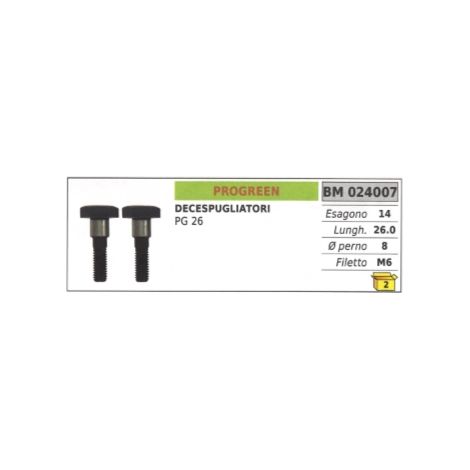 Vite frizione PROGREEN decespugliatore PG 26 esagono 14 mm lunghezza 26,0 mm
