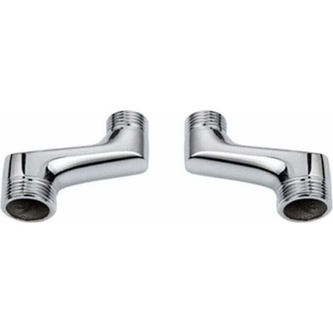 Raccord Contre Coudé Douche,Raccord Laiton Coudé RéDucteur,Bras Pivotant RéGlable,Raccord Mural Contre Coudé,Raccord Excentré 1/2 3/4,Chrome A (1/3)