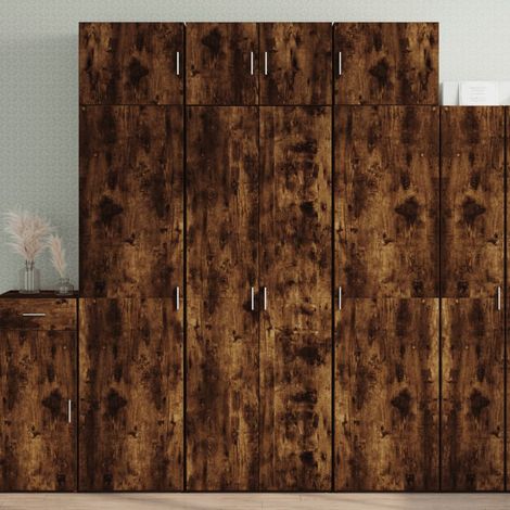 Highboard Smoked Oak 70x42,5x185 cm Engineered Wood vidaXL