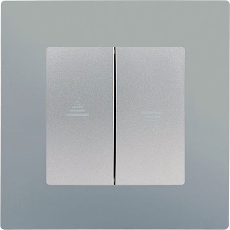 Interrupteur Volet Roulant Silver Delta Viva + Plaque Silver