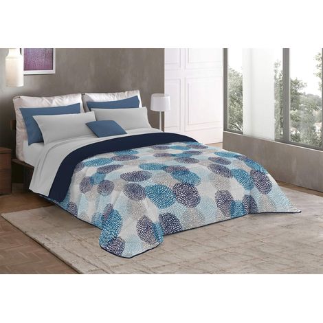 T-FA Blu-2P couette d'hiver, Blu, Double, Microfibre, 260x240cm (1/5)