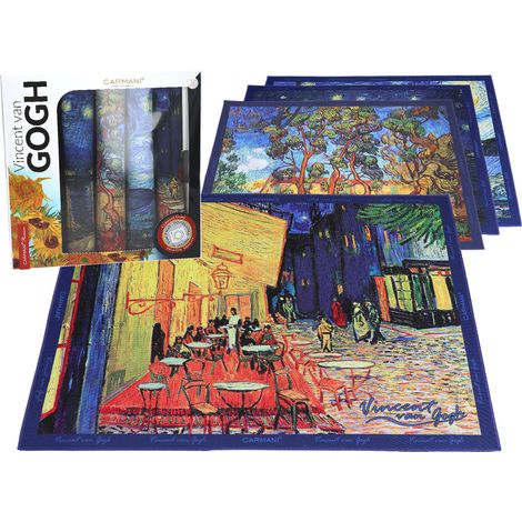 Ensemble de 4 sets de table VAN Gogh Carmani, coffret cadeau (1/5)
