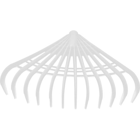 Râteau de Jardinage en Plastique Blanc Robuste pour Feuilles et Gazon Artificiel Dents Fines, pour L'assainissement Jardin et l'agriculture (1/5)