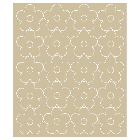 Adesivi murali per finestre con fiori, 20 pezzi, beige lucido.