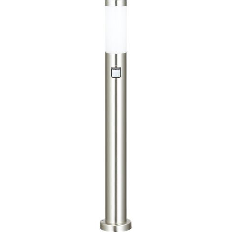 Lampe sur pied détecteur de mouvement inox 1 flamme blanche abri de jardin Hilight 103111 (1/6)