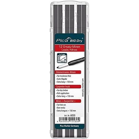 Pica 6050 Mine in Grafite 2H Nere Kit 12 pezzi (1/2)