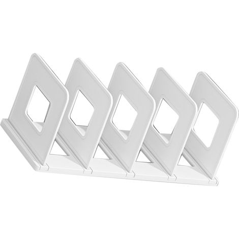 Classeur à Documents Bureau PP Design Minimaliste 4 Compartiments Trieur Vertical pour École Maison Blanc (1/5)