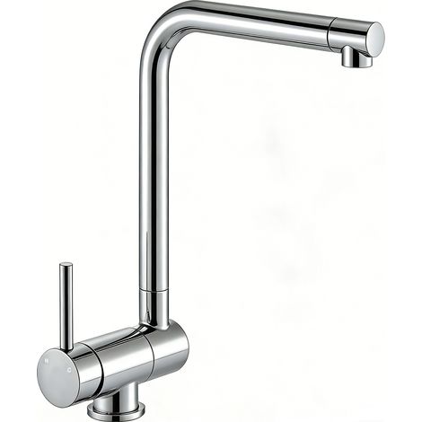 AICA Spültischarmatur Vorfenster Wasserhahn Küche 180° Faltbare Küchenarmatur 360° Drehbare Hochdruckfest Mischbatterie Chrom