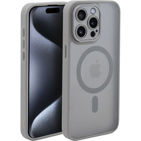 Custodia MagSafe per iPhone 15 Pro Max, Hybrid Matte Lens Pro, Grigio Titanio (1/5)