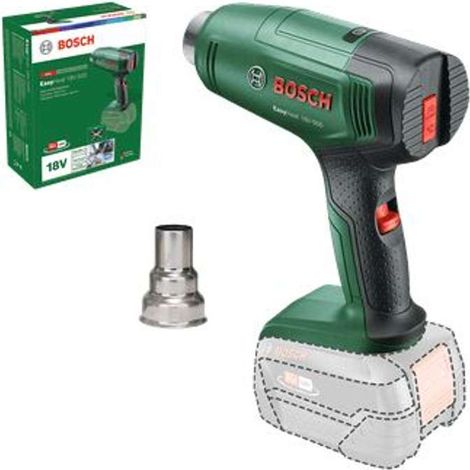 BOSCH PISTOLET THERMIQUE SANS FIL EASYHEAT 18 V-500 AVEC BUSE DE RÉDUCTION 18 V 06032A8000