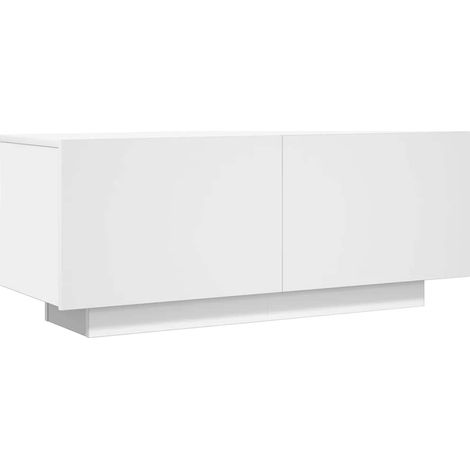 Mobile TV multimediale scaffale per televisione televisione buffet sala da pranzo soggiorno camera da letto 100 x 35 x 40 cm Truciolato bianco 020025481