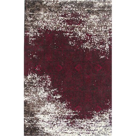 Tapis kilim fait main 170x240 rose rectangle motif géométrique AURATA (1/5)