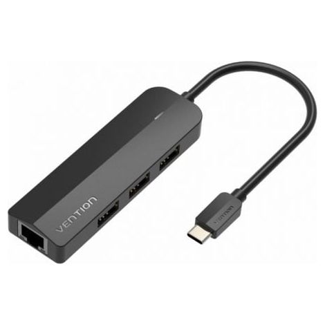 Docking USB Tipo-C Vention TGOBB/ 3xUSB/ 1xRJ45/ 1x Micro B PD/ Negro
