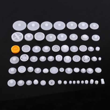 Kit de 64 pièces : poulies, engrenages couronne, courroies et moteurs pour robots DIY (1/5)