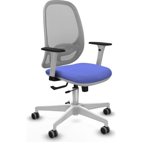 Silla de oficina piqueras y crespo Cilanco gris tela base blanca (1/2)