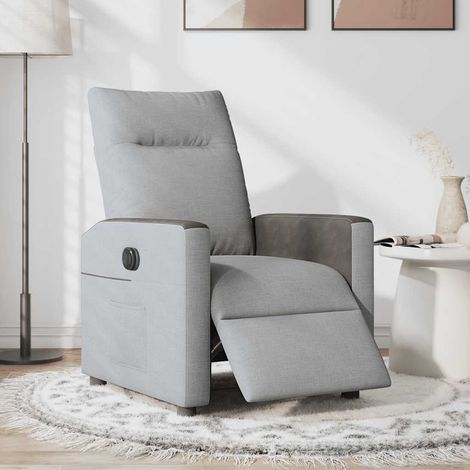 Maison Exclusive - Poltrona Elettrica Reclinabile Grigio Chiaro in Tessuto