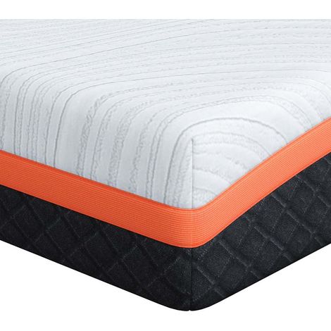 Matelas Blanc et Gris 90 x 190 cm Mousse à mémoire de gel CFW179785 (1/5)