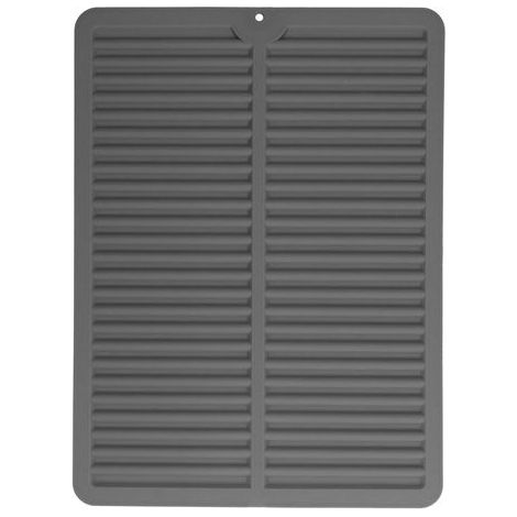 Tapis égouttoir à vaisselle en silicone multi-usage pour plans de travail de cuisine (1/4)