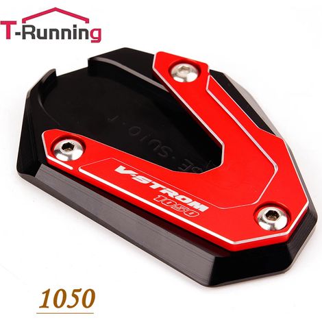 (1050 Rouge) Compatible avec les motos SUZUKI V-STROM 650/XT 1000 DL1000 VSTROM 650 DL650 1050 : béquille latérale, extension et plaque de support maxpower (1/4)