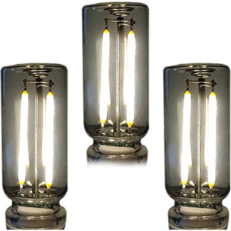 Veilleuse de chevet tactile USB, mini lampe LED à intensité variable pour chambre, voiture, ambiance romantique et décoration intérieure moderne. 3 lampes blanches. (1/5)
