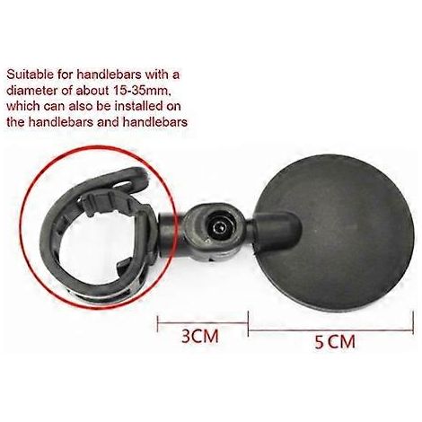 Rétroviseur d'extrémité de guidon de vélo (1 pièce), rotation à 360°, résistant, accessoire de cyclisme (1/5)