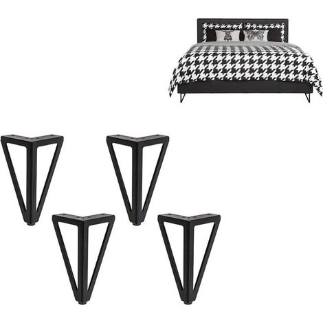Gambe per mobili in metallo - Gambe per tavoli - Gambe per armadi - Mobili in metallo resistenti - Gambe per divani (adatte a tavoli, divani, mobili TV, sedie) (1/4)