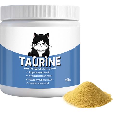 Poudre nutritionnelle de taurine pour chats : complète confortablement les besoins nutritionnels quotidiens de votre animal (200 g) (1/5)
