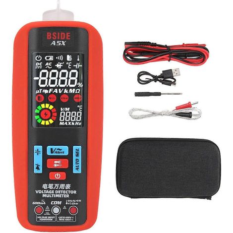 Digitales Multimeter mit Farbbildschirm, wiederaufladbar, intelligentes Ohm-, Volt- und Ampere-Messgerät mit hoher Genauigkeit