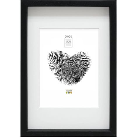Cadre Bois Noir pour Objets Format 20x30cm S223K2P1 (1/5)