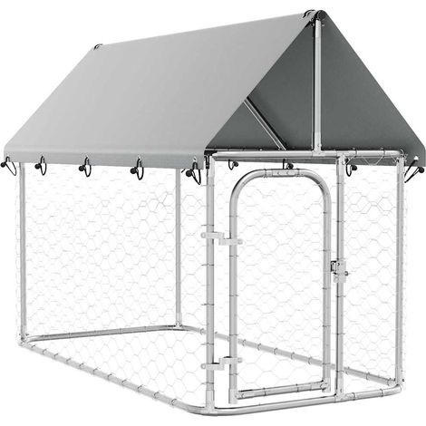 Maison Exclusive - Gabbia per Cani da Esterno con Tetto 200x100x150 cm (1/5)