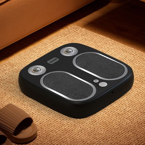 Massaggiatore elettrico per piedi, completamente automatico con impastamento, vibrazione e calore, 3 intensità, massaggio per piedi e gambe (nero) (1/5)