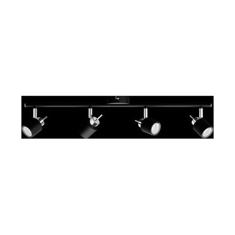 Foco moderno Philips negro 4 bombillas GU10 orientable