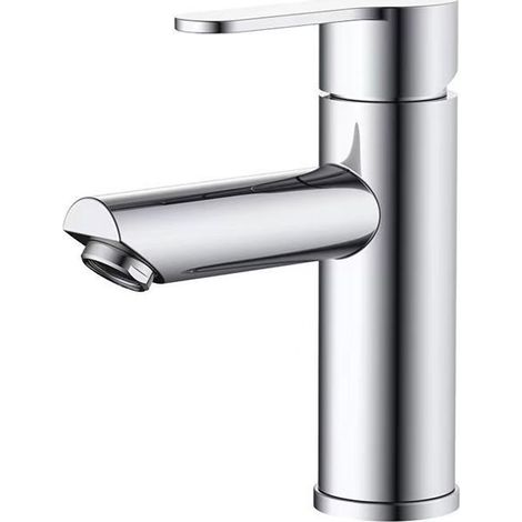 Robinet de lavabo en laiton avec aérateur amovible, robinet de salle de bain pour invités (1/4)