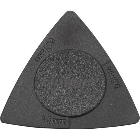 Lot de 10 médiators triangulaires pour guitare, épaisseurs 1,0 0,75 0,5 mm, en PC et ABS, antidérapants. (1/5)