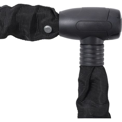 Mophorn Chaîne antivol pour vélo de 1,8 m, antivol robuste avec 4 clés, haute sécurité pour vélo, moto, scooter, clôture, portail, 10 mm (1/5)