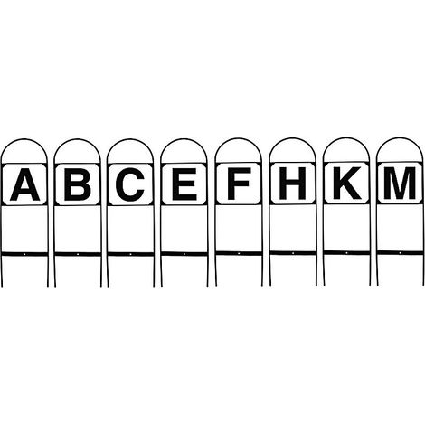 Set 8 pezzi lettere in ferro per campo dressage