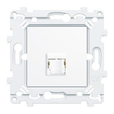 Prise RJ45 Essensya CAT.6 FTP simple Pure Blanc - WE224 - Hager