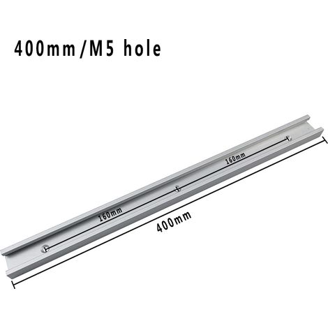 Alliage d'aluminium argenté 40 mm Modification à faire soi-même d'un rail de guidage pour scie circulaire électrique à table inversée, avec poignée de poussée et rail de guidage de type 30 (1/5)