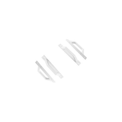 Juego de 4 tiradores metálicos para cajones, ideales para armarios, roperos, cajones o puertas de muebles, garaje, color blanco - Crezuo
