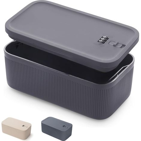 Boîte de Rangement Verrouillable à Combinaison pour Médicaments, Téléphone Portable et Réfrigérateur (1/5)