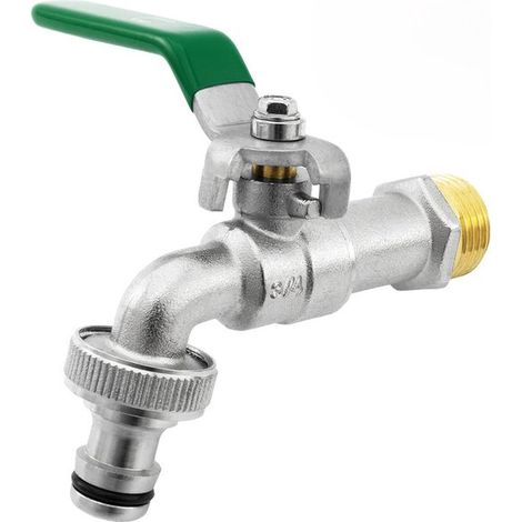 Grifo de agua de latón de primera calidad de 3/4'' de pulgada, Resistente al óxido y a las heladas para jardín, lavadora, verduras, 3/43/4 (1/5)